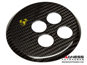 FIAT 500 Gear Panel in Carbon Fiber - Yellow Scorpion 
